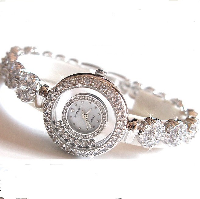 Royal crown turned the corner bracelet ladies watch crystal women s watch