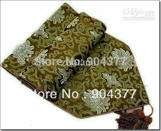 Table  table Damask Runner runners Chinese  brown Table Coffee Luxury Brown  Print Cloth