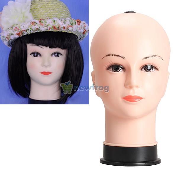 Real Female Mannequin Head Model Wig Hat Jewelry Display Cosmetology Manikin S7N
