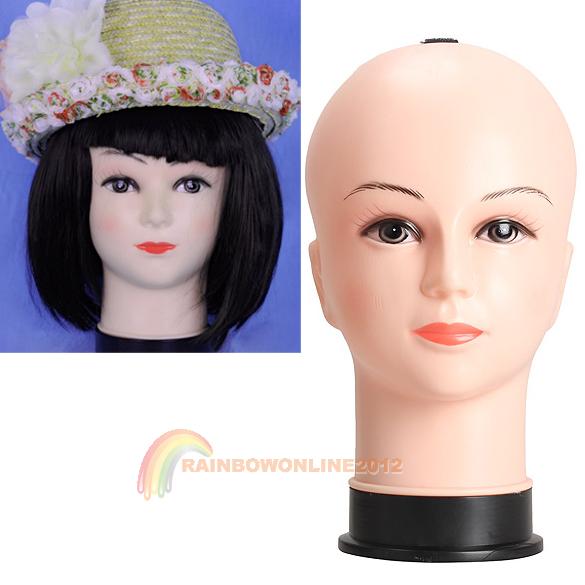 R1B Real Female Mannequin Head Model Wig Hat Jewelry Display Cosmetology Manikin