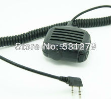5pcs lot Handheld PTT Speaker Mic FOR KENWOOD Radios walkie talkie accessories 2 PIN For Ham