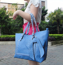 A92 blue wholesale designer women s bag hand bag 33x21cm Peacock grain ornament two different colors