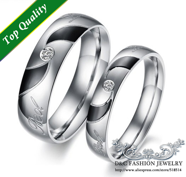 Shape-Matching-Titanium-Steel-Lovers-Promise-Ring-Couple-Wedding-Bands ... Shape-Matching-Titanium-Steel-Lovers-Promise-Ring-Couple-Wedding-Bands ...