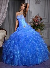 2013 Ball Gown Prom Dress Voile Sweetheart Evening Party Quinceanera Dress