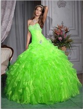 2013 Ball Gown Prom Dress Voile Sweetheart Evening Party Quinceanera Dress
