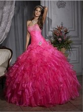 2013 Ball Gown Prom Dress Voile Sweetheart Evening Party Quinceanera Dress