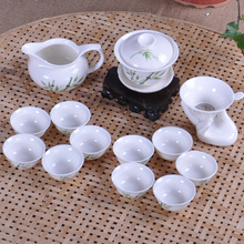Free shipping Kung fu tea set Ceramic gifts bone China tea cup blue and white porcelain