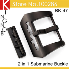 24mm Watch Buckle Black PVD Submarne Embossed Clasp For Panerai Strap Free Shipping