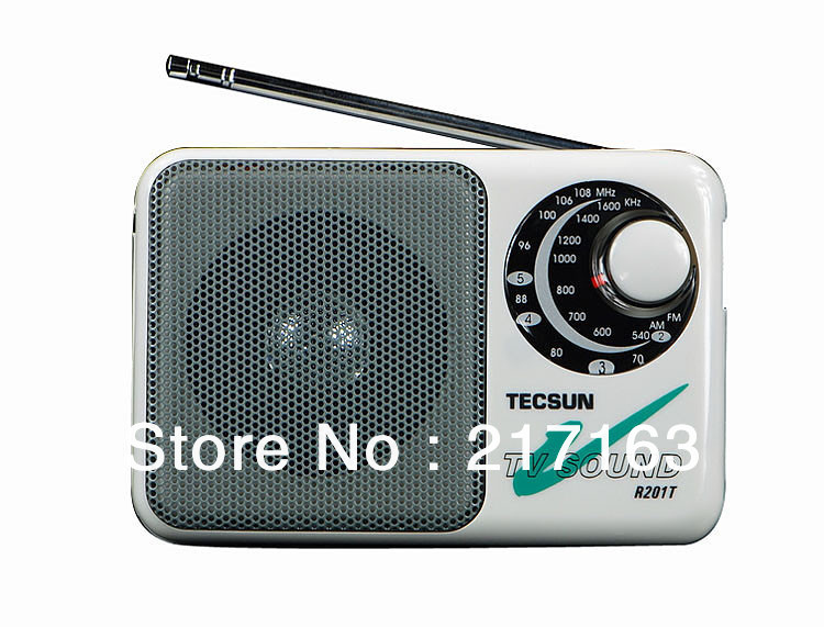 Free Shipping Radio TECSUN R201T AM FM TV Sound 2 5CH Portable Built In Speaker 2