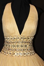 Yellow strap crystal dress