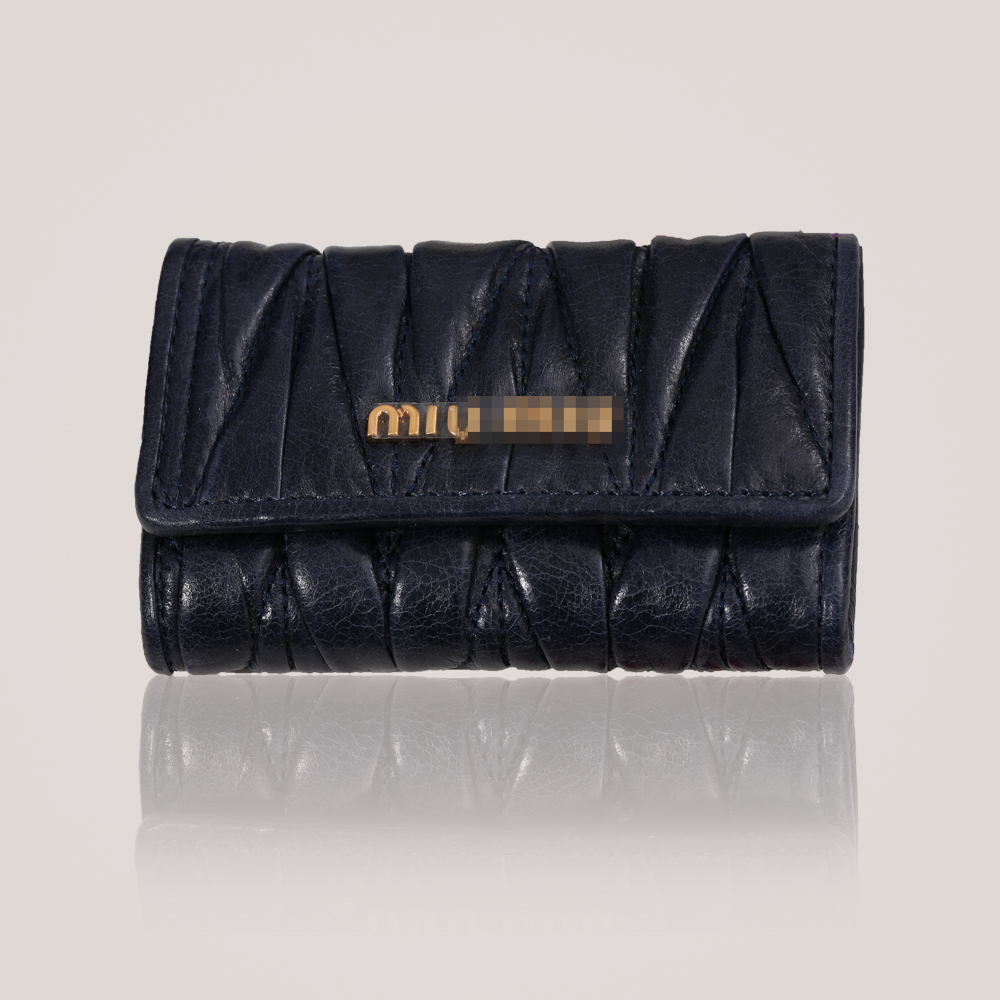 Meters mini sheepskin pleated key wallet limited