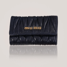 Meters mini sheepskin pleated key wallet limited