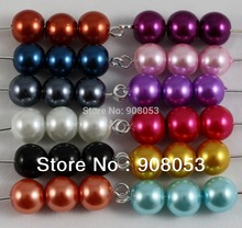 50 pcs 8mm DIY Fashion Jewelry Glass Beads Round Loose Spacer Pearls 12 Colors Choice
