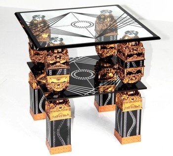  furniture Aluminum glass tea table best price modern design tea table