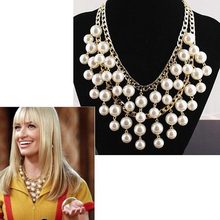 Min. order is $10 (mix order) free shipping 2013 new jewelry european fashion female noble pearl tassel vintage royal necklace