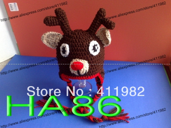 free-shipping-100pcs-lot-Handmade-Gorgeous-Knit-Crochet-brown-Santa-Claus-s-r...