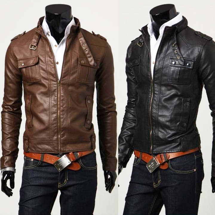 Military Leather Jacket - Jacket