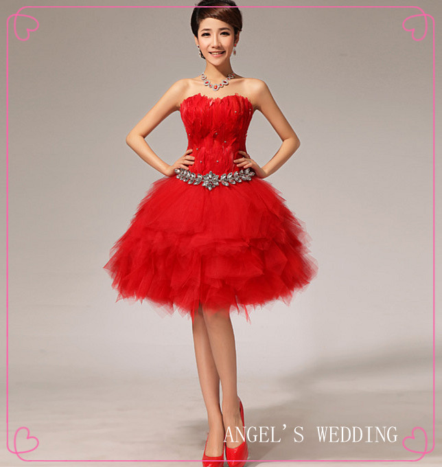 Red short wedding dresses