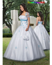 Free Shipping Custom made Ivory Satin Organza Tulle Embroidery Beading A-Line Quinceanera Dress Party Dress