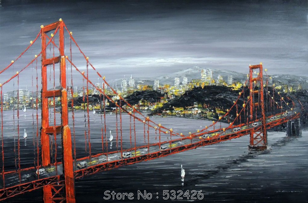 Golden Gate Bridge Oil Painting Golden Gate Bridge Oil Painting