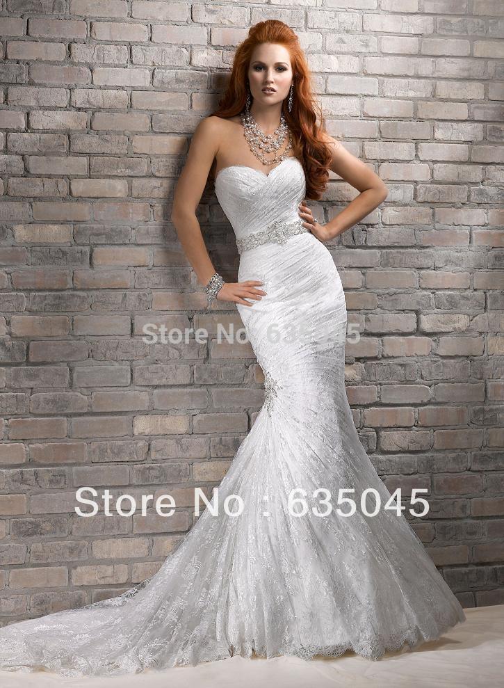 Vestido De Noiva Sereia Custom Made Ivory Satin Tulle Lace Beading Crystal Mermaid Wedding Dress Bridal