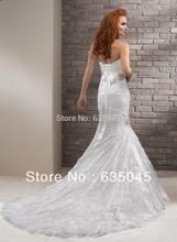 Vestido De Noiva Sereia Custom Made Ivory Satin Tulle Lace Beading Crystal Mermaid Wedding Dress Bridal
