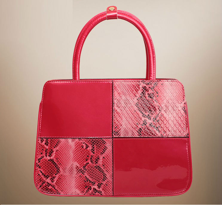 NEW ARRIVAL LAORENTOU women s bag 2013 fashion totes genuine leather graceful elegant handbag patchwork design