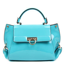 Genuine Patent Leather Handbag Fashion Luxury Brand Style Messenger Bag Flap pockets Shoulder Bag Large Totes