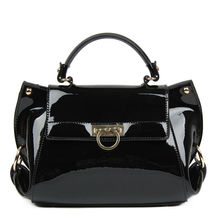 Genuine Patent Leather Handbag Fashion Luxury Brand Style Messenger Bag Flap pockets Shoulder Bag Large Totes