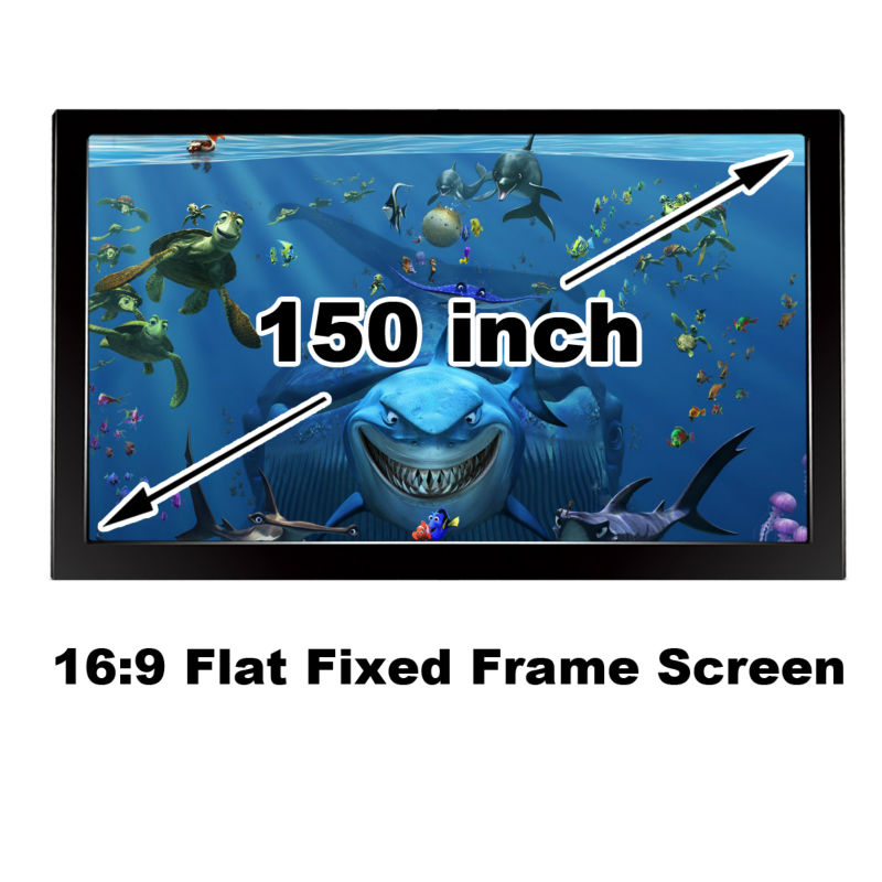 Projection Screens 150 inch 16 9 ratio DIY flat fixed frame projector display screen home cinema