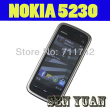 5230 Original Nokia 5230 GPS 3G 3 2 Bluetooth JAVA 2MP Unlocked Mobile Phone One Year