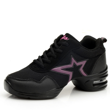 Women’s elevator dance shoes modern dance shoes square breathable gauze dance shoes casual shoes women’s fitness