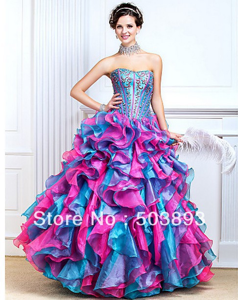 Pink And Blue Wedding Dress Weddings Dresses