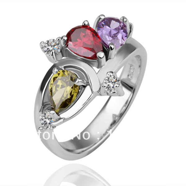 LR093-Fashion-18K-White-Gold-Platinum-Plated-Items-3-Water-Color-Drop ...