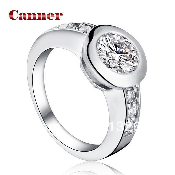 Clearance Fashion platinum plating Classic wedding Rings for women,set ...