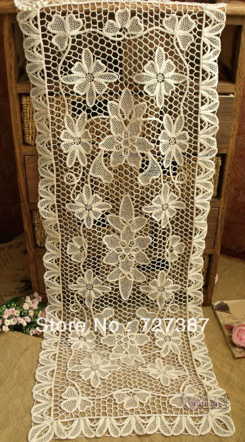 Flowers Needle Vintage Tape Lace lace Fancy runners Runner table  Lace Net  cheap Wholesale Table
