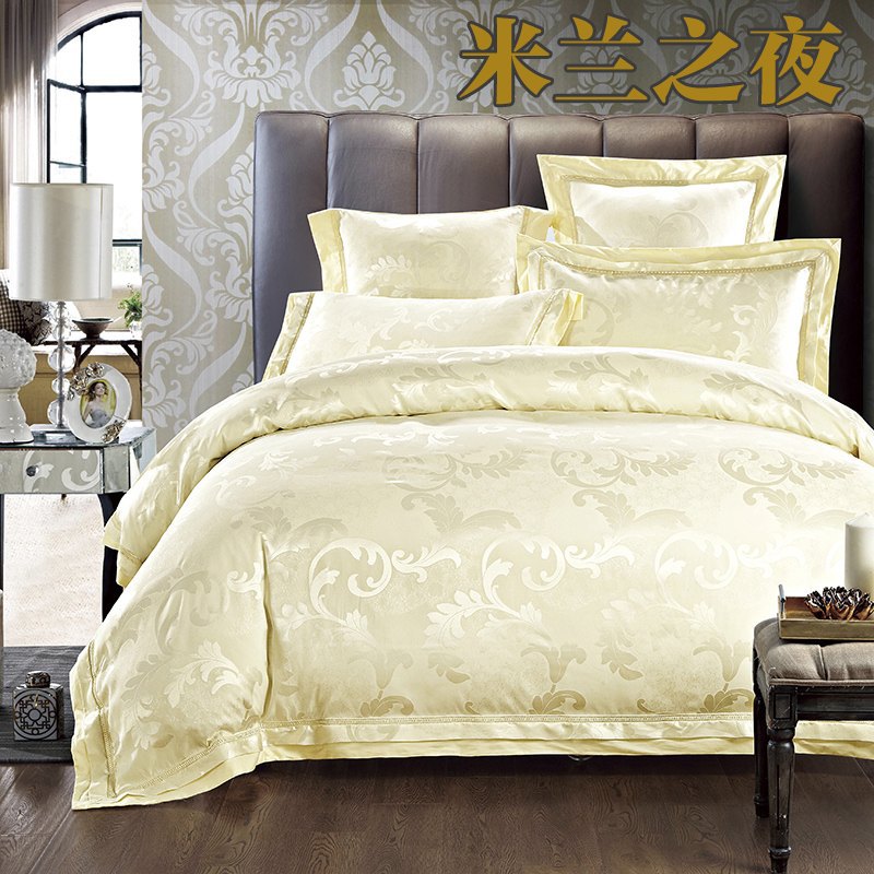 silk comforter cover king queen size 4pcs Satin doona duvet cover/bed ...