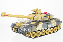 Free Shipping Robot Tank Remote Control Army Fight Tank with Colorful Flashlight and Music Caterpillar Tank