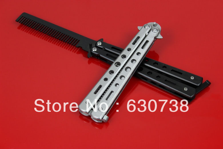 Free shipping OEM NO LOGO safety practice training knife flail comb XMAS GIFTS 15pcs lot
