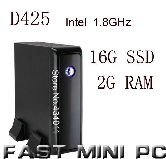 FAST MINI PC mini pcs Computer with Intel D425 Dual Core 1 8GHz 2G RAM 16G