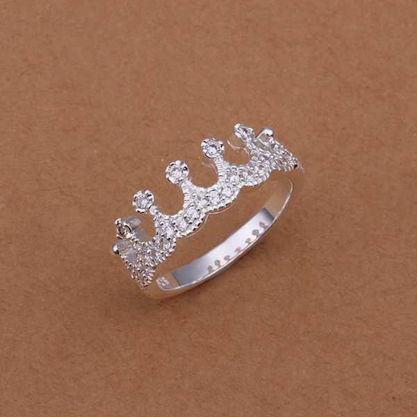 Hot Sell Wholesale Sterling 925 silver ring 925 silver fashion jewelry ring Multi inlaid stone crown