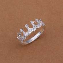 Hot Sell!Wholesale Sterling 925 silver ring,925 silver fashion jewelry ring,Multi-inlaid stone crown Rings SMTR254