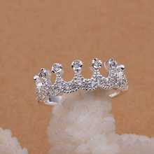 Hot Sell Wholesale Sterling 925 silver ring 925 silver fashion jewelry ring Multi inlaid stone crown