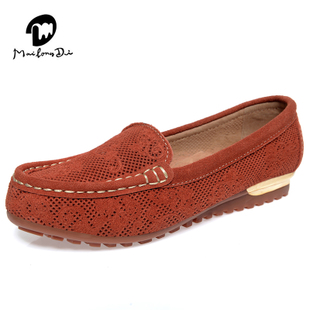 2014 genuine leather flat shoes women s comfortable Women single shoes gommini mother shoes loafers female