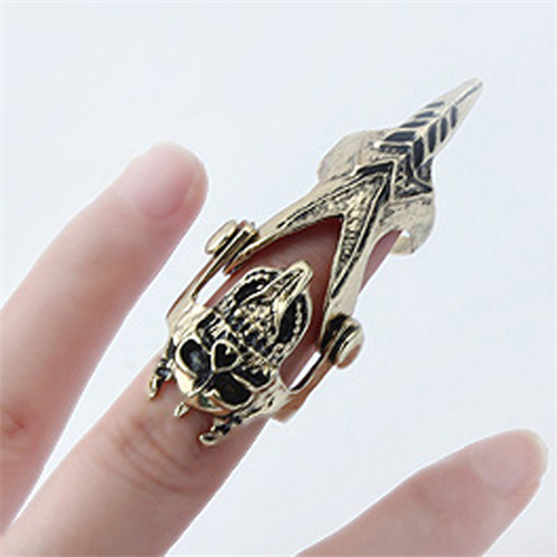 vintage steampunk skull knuckle hinged full finger ring vintage steampunk skull knuckle hinged full finger ring