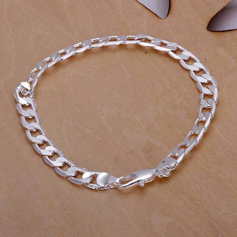 925-Sterling-Silver-Bracelet-Fine-Fashion-6MM-Sideways-Silver-Jewelry ...