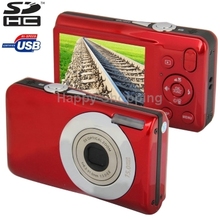 Free Shipping DC-650 Red, 15.0 Mega Pixels 5X Optical Zoom Digital Camera with 2.7 inch TFT LCD Screen, Support SD Card