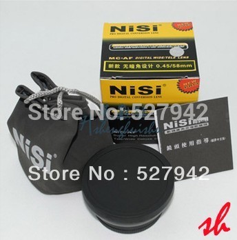 Free shipping 2014 New NISI wide angle lens 0 45x 58mm professional camera lens 