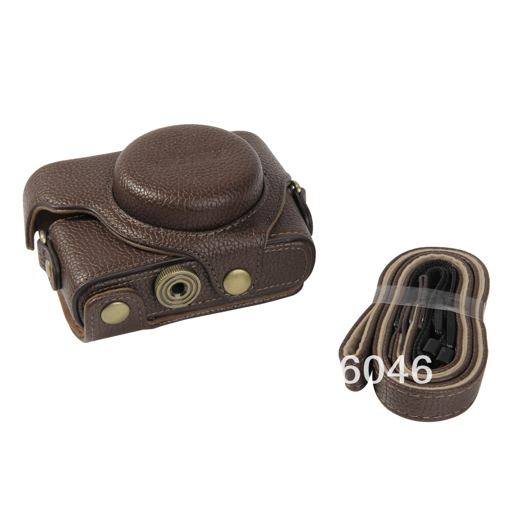 Camera Case Bag + Strap for Sony RX100 II Brown(China (Mainland