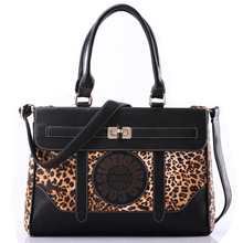 Free shipping new 2013 The trend of casual women’s handbag fashion leopard print fashion messenger bag large bag